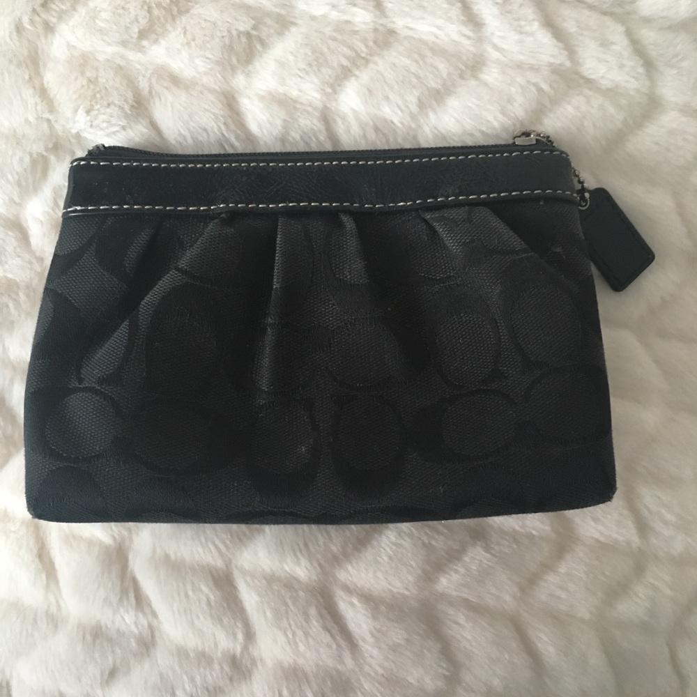 Black coach wristlet